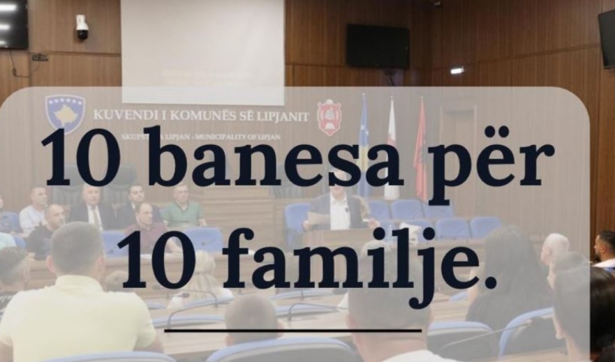Komuna e Lipjanit i dha 10 çelësa të banesave për familjet me asistencë sociale