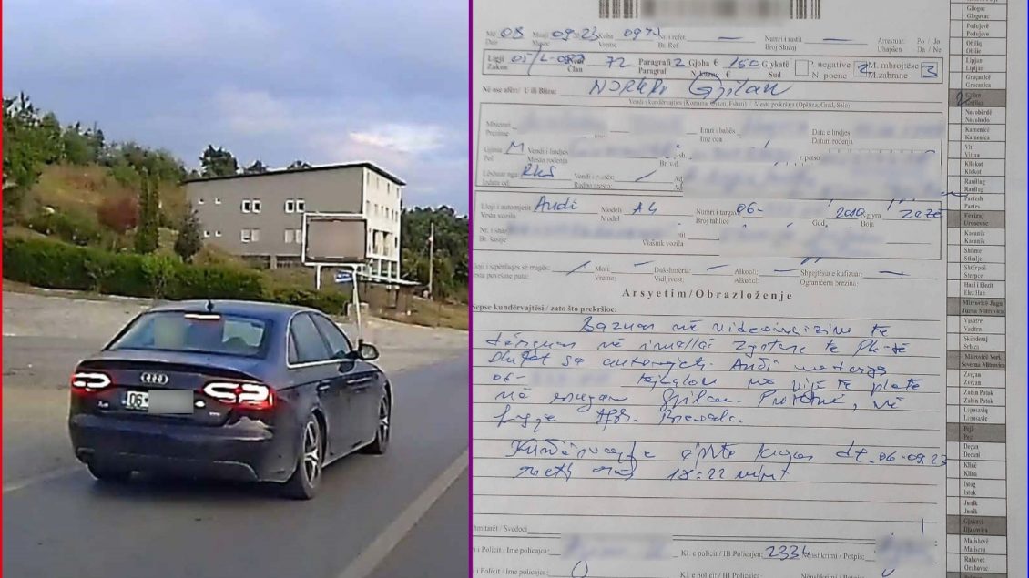 Bëri tejkalim në vijë të plotë, gjobitet me 150 euro shoferi në rrugën Gjilan-Prishtinë