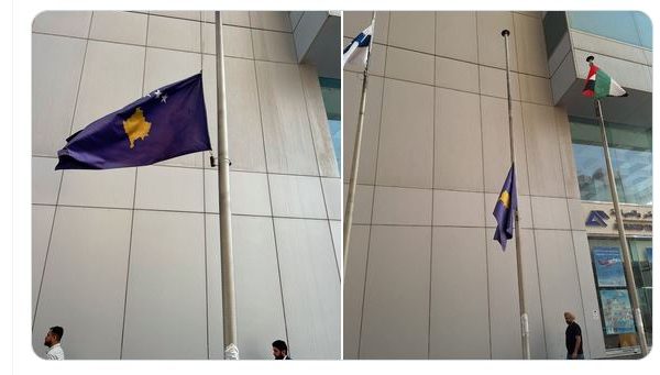 Vrasja e policit, në Ambasadën e Kosovës në Emiratet e Bashkuara Arabe ulet flamuri i Kosovës në gjysmështizë