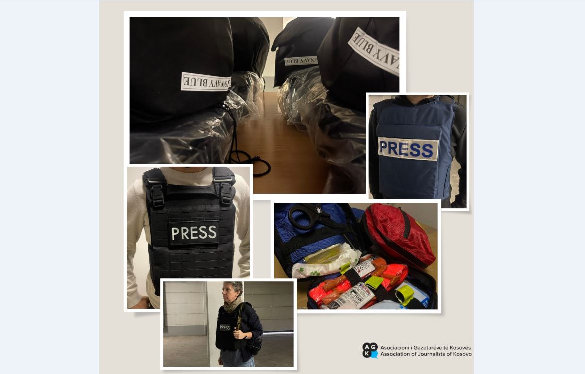 Shpërndahen mjetet mbrojtëse për gazetarët – donacion i Free Press Unlimited dhe Reporters Without Borders