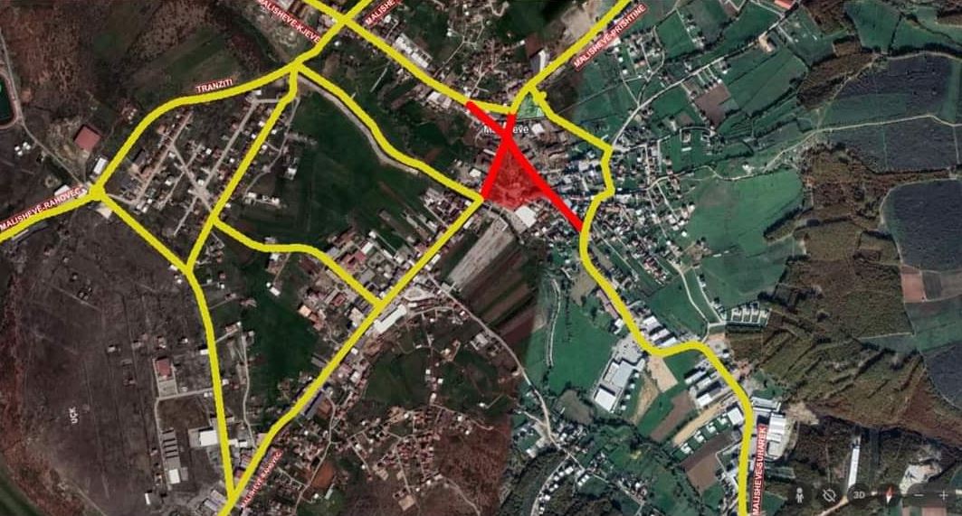 Komuna e Malishevës njofton për bllokimin e katër rrugëve në hyrje të qytetit