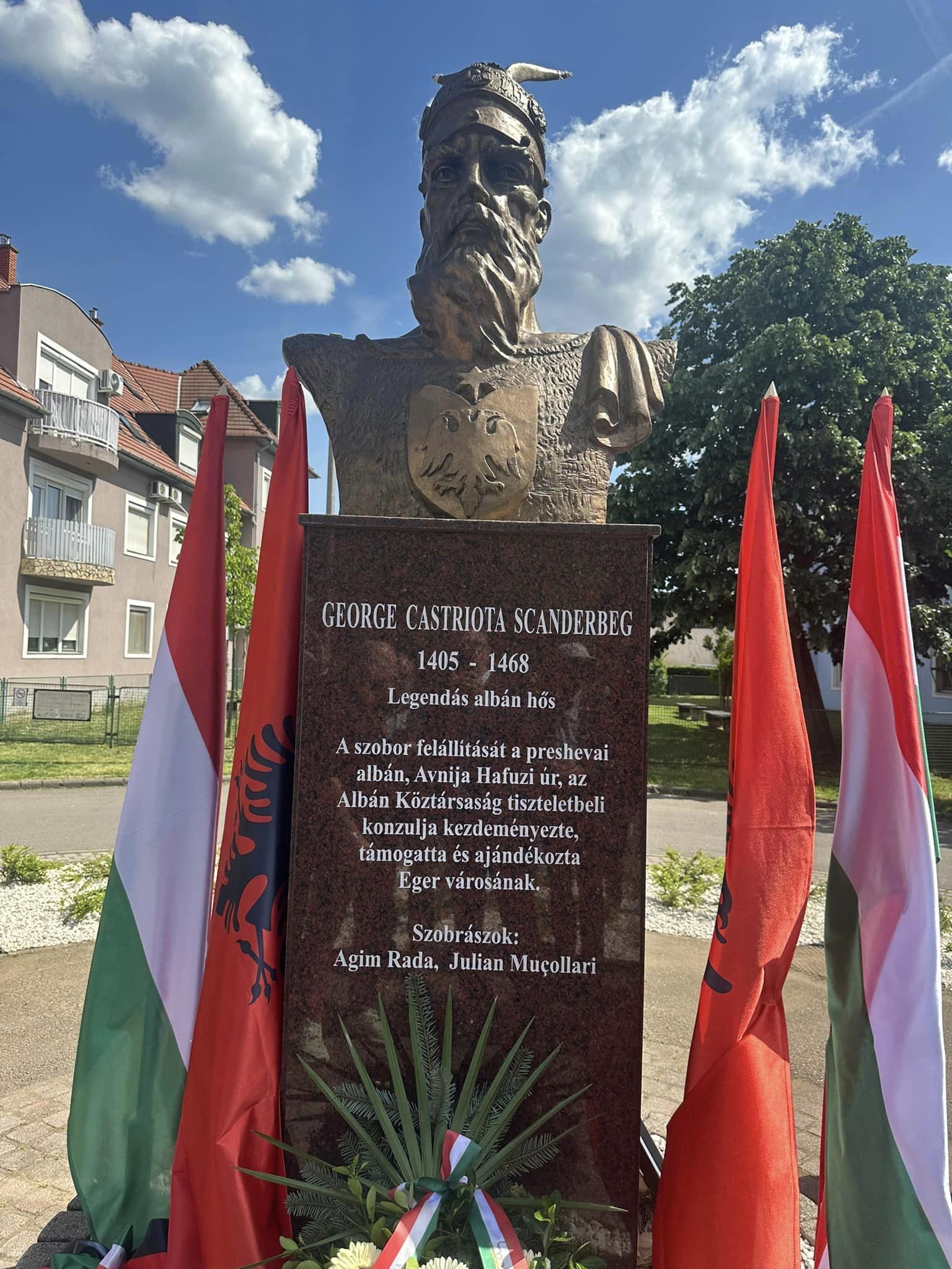 Busti i Skënderbeut vendoset edhe në Eger të Hungarisë