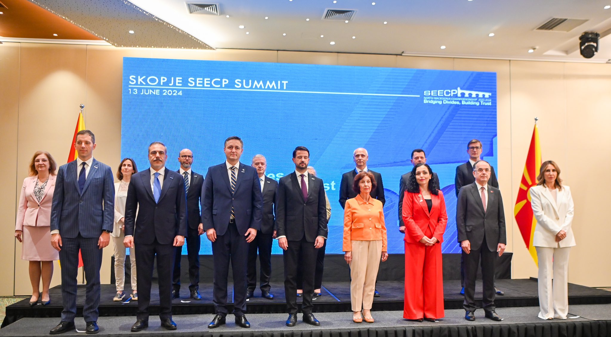Presidentja Osmani në Samitin e SEECP në Shkup, Serbinë e përfaqëson Ministri i Jashtëm Marko Gjuriq
