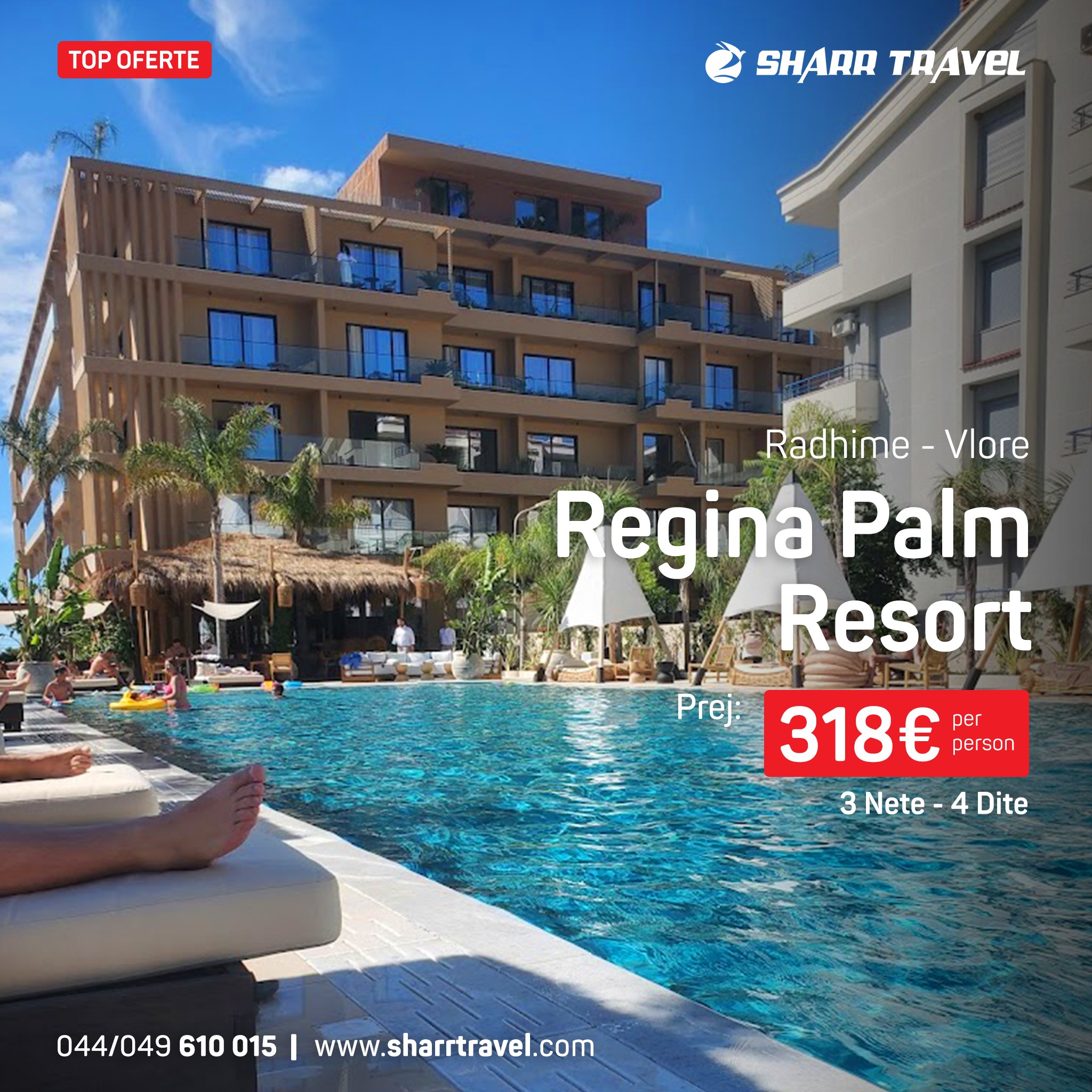 Top oferta e Sharr Travel / 3 natë All Inclusive në Regina Palm Resort vetëm 318 €