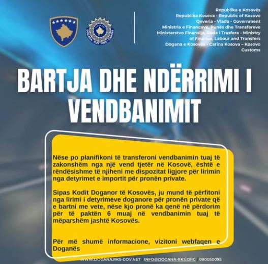 transferimi-i-vendbanimit-ne-kosove,-dogana-del-me-njoftim