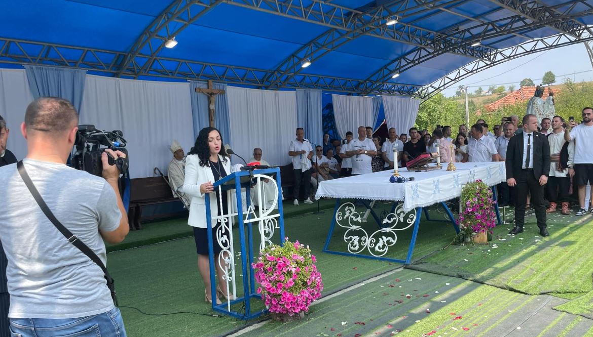 Osmani në festën Ditës së Zojës së Madhe, u drejtohet me fjalim të pranishmëve