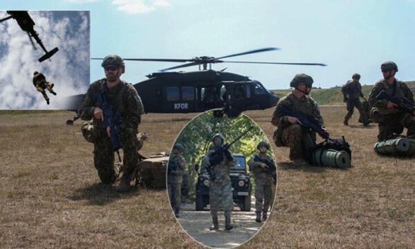 KFOR troops carry out training and patrols with heavy vehicles in different parts of Kosovo