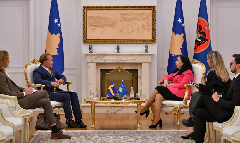osmani-takohet-me-ambasadorin-e-suedise,-flasin-per-zhvillimet-e-sigurise