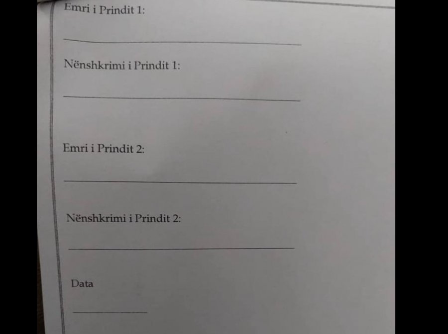 “Prindi 1 dhe prindi 2”, sqarohet shkolla që lëshoi dokumentin që nxiti reagime