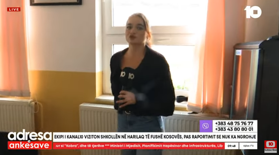 ekipi-i-kanal10-viziton-shkollen-ne-harilaq-te-fushe-kosoves,-pas-raportimit-se-nuk-ka-ngrohje