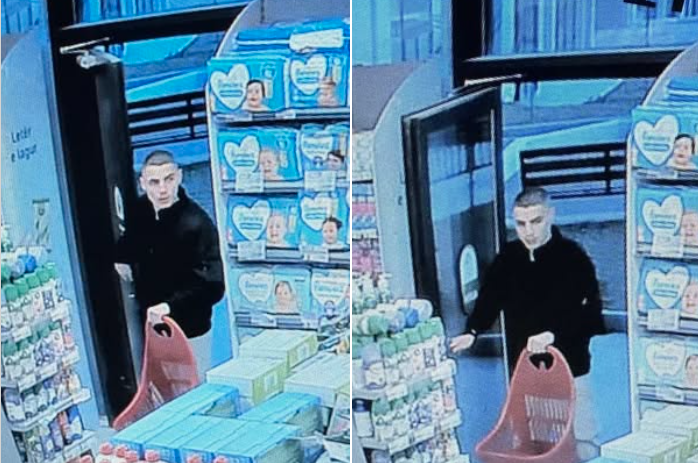 Policia kërkon ndihmë për identifikimin e të dyshuarit për vjedhje