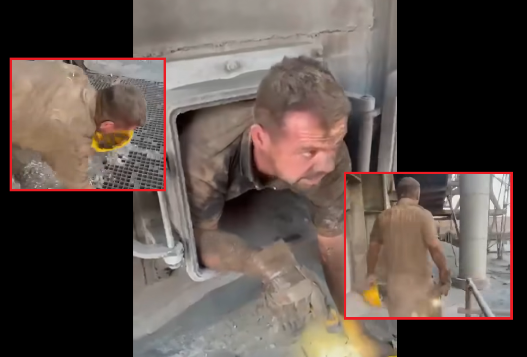 “Heroi i padukshëm i kazanit”, punëtori i KEK-ut shfaqet duke dalë nga brendësia e rrezikshme e kaldajës së Bllokut A5