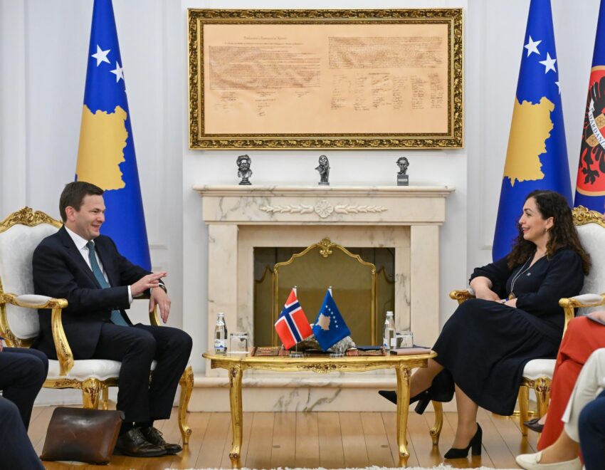 Osmani priti të dërguarin e posaçëm të Norvegjisë për Ballkanin, folën për anëtarësimin e Kosovës në KiE