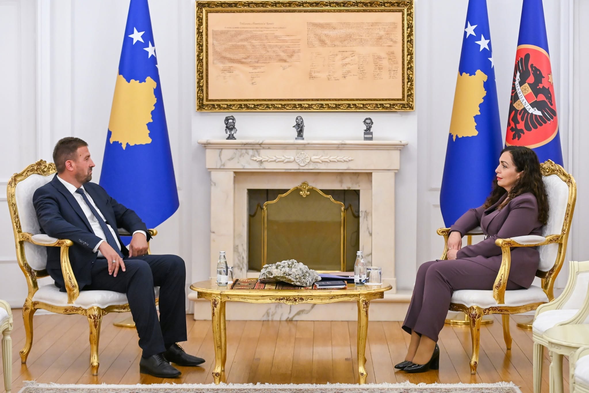 Takimi me liderët e partive, Presidentja takon edhe Rasim Demirin