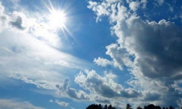 E enjte me diell dhe vranësira të pakta