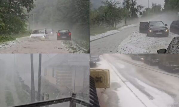 Stuhi shiu e breshëri, vërshohet rruga për në Brezovicë – ndërpritet qarkullimi