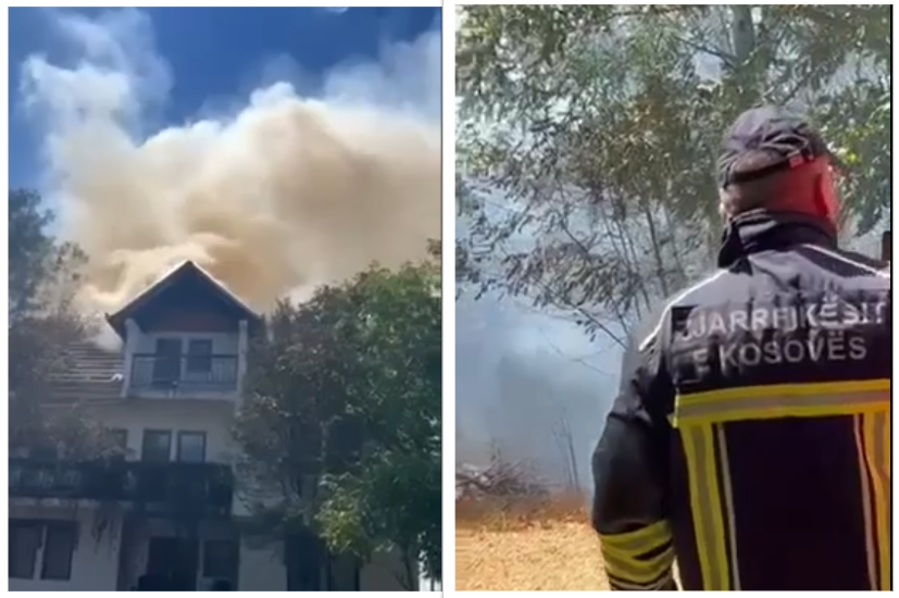 VIDEO: Përfshihen nga zjarri disa shtëpi në Orllan, shkak i nxehti i madh