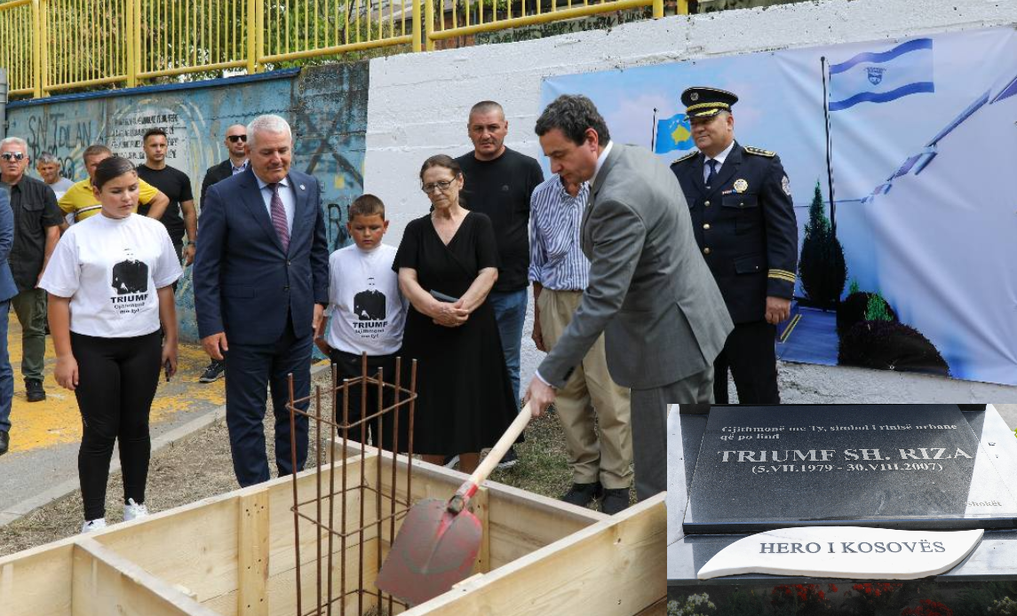Në 18 vjetorin e rënies heroike të tij, vendoset gurthemeli i memorialit për heroin, Triumf Riza