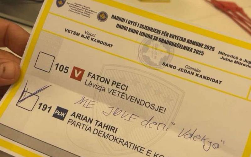 “Me juve deri në vdekje”, vota me mesazh për Arian Tahirin në Mitrovicë