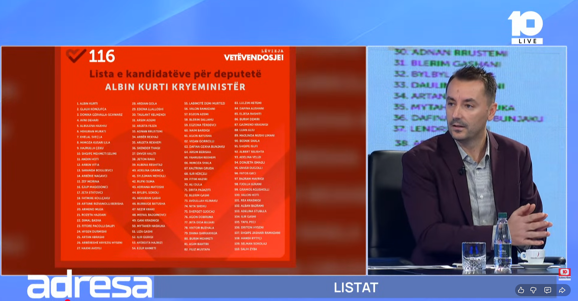 Visar Xani për listën e VV-së: Shumica kanë ruajtur numrat e njejtë, kjo është reflektim brenda partisë