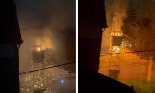 Digjet trafostacioni pranë fushës së futbollit në Klinë, raportohet se ka rrezik për shtëpitë afër