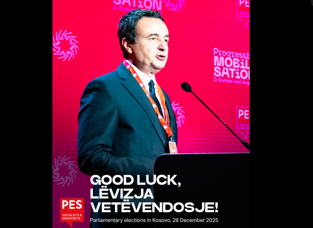 Socalistët evropianë i urojnë “Fat” Vetëvendosjes në zgjedhje