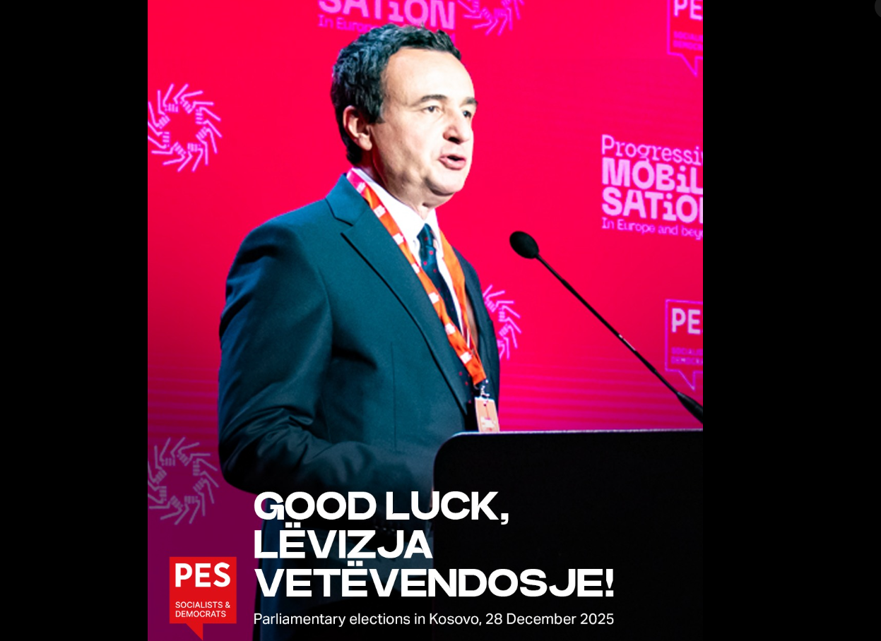 Socalistët evropianë i urojnë “Fat” Vetëvendosjes në zgjedhje