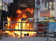 Zjarr afër kontejnerëve në rrugën “Qamil Hoxha” në Prishtinë