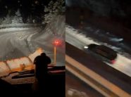 Bora shkakton telashe në Shqipëri – Dhjetëra automjete bllokohen në rrethin e Shkodrës, policia dhe borëpastrueset në terren