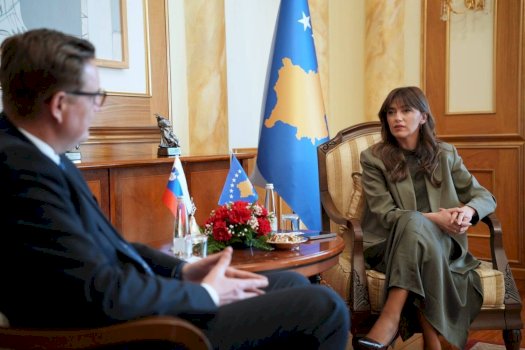 kryetarja-haxhiu-takohet-me-ambasadorin-e-sllovenise,-diskutojne-per-bashkepunimin-ndermjet-dy-vendeve