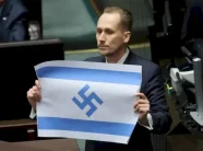 incident-ne-parlamentin-polak,-deputeti-shfaq-flamurin-izraelit-me-svastike