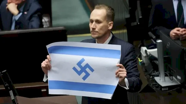 incident-ne-parlamentin-polak,-deputeti-shfaq-flamurin-izraelit-me-svastike