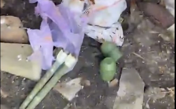 serish-gjenden-arme-e-pajisje-ushtarake-ne-veri,-svecla-ndan-detaje