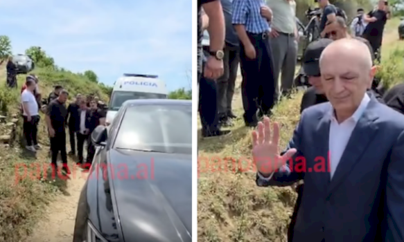 pamje-te-reja-–-ilir-meta-duke-shkuar-te-varrezat-per-varrimin-e-babait-te-tij