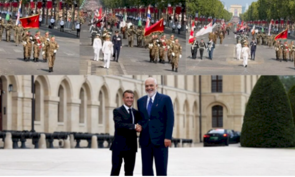 parada-e-14-korrikut-ne-france,-shqiperia-pjese-e-ceremonise-me-flamurin-kuqezi