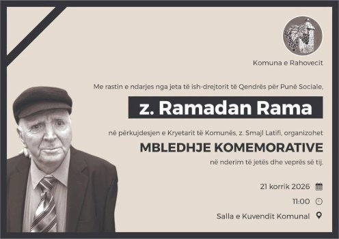 rahoveci-sot-i-jep-lamtumiren-ramadan-rames,-mbahet-mbledhje-komemorative